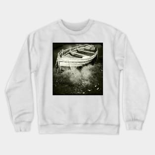 Old Rowing Boat at Brancaster , Norfolk, UK Crewneck Sweatshirt